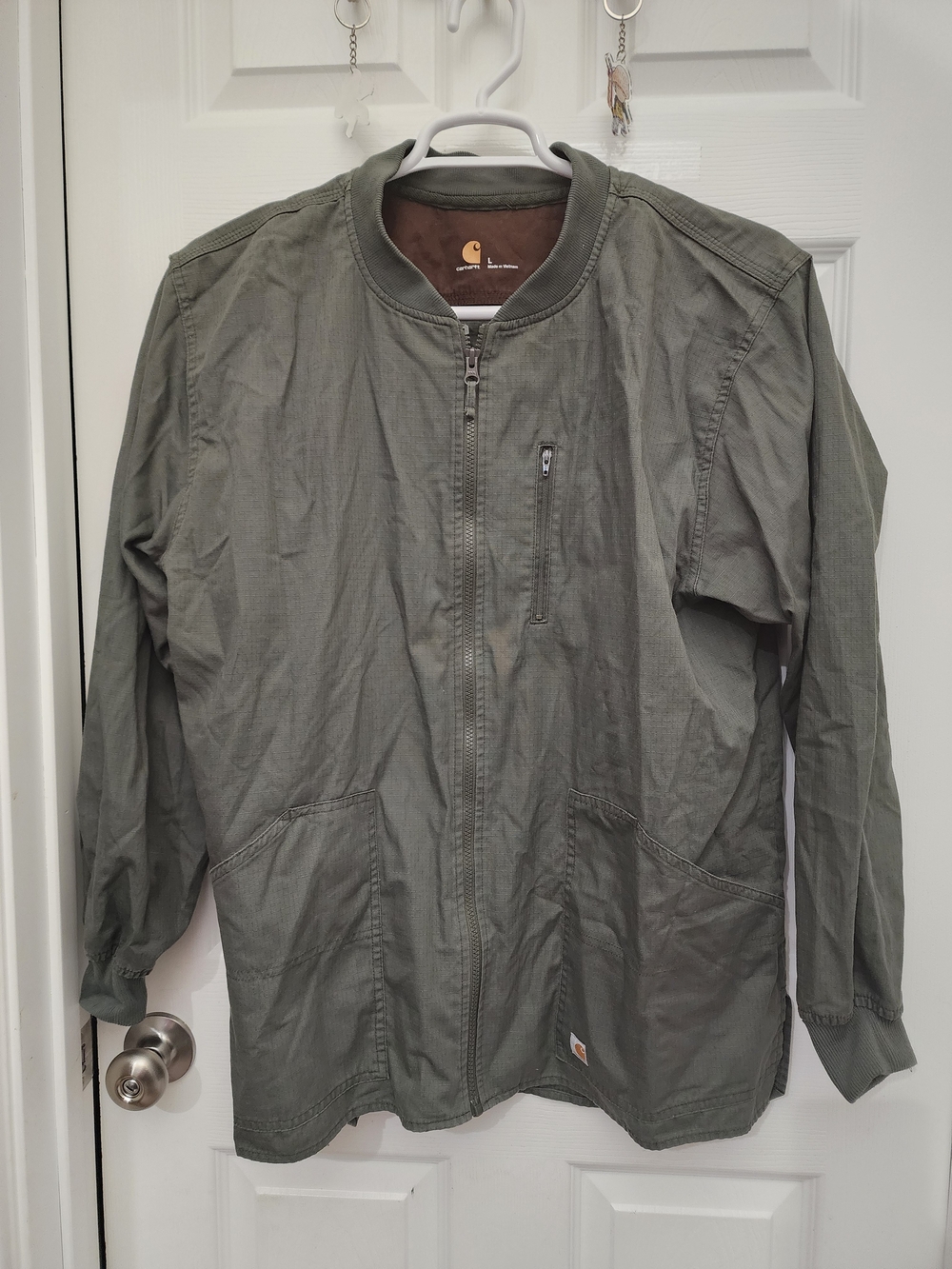 Carhartt Men's Olive Utility-Style Lightweight Jacket